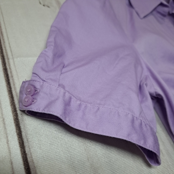 Ann Taylor LOFT Fitted button up shirt Size 8 Lavender - Picture 6 of 12
